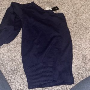 I am selling one shoulder navy sweater dress